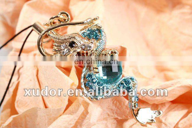 CHINA DRAGON CRYSTAL PHONE STRAP
