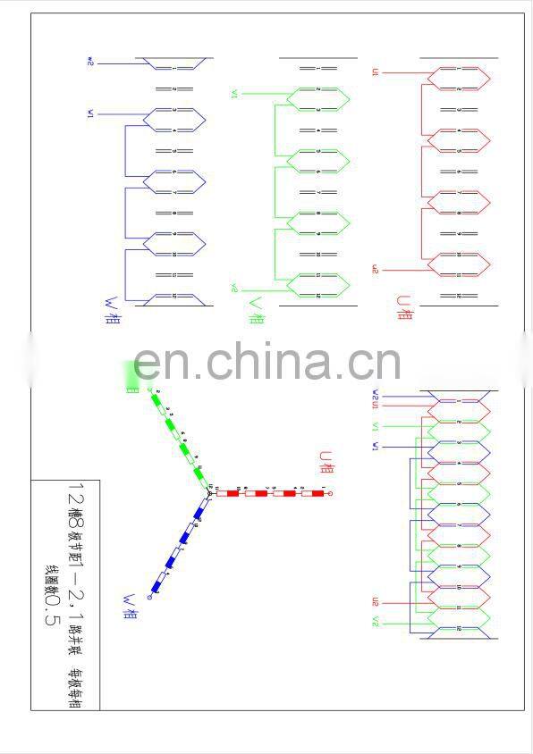 Custom engine hardware electrical 220mm stator winding coil with magnetic rotor