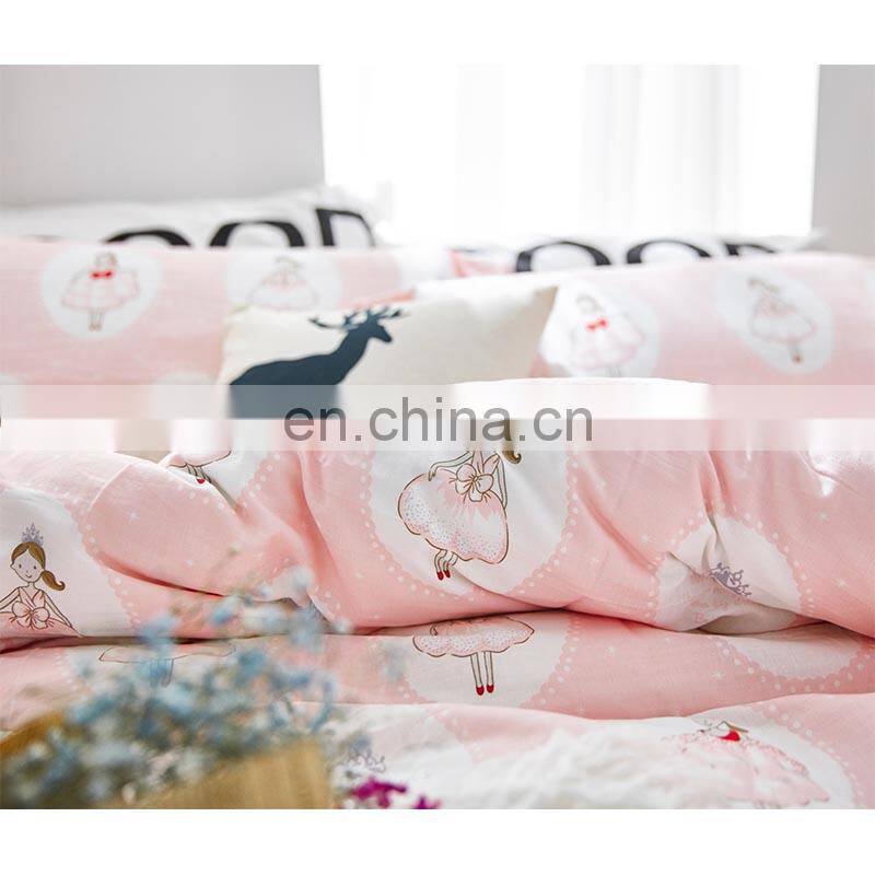2018 new version 100% cotton bedding linen modern bed sets linen sheets duvet cover princess delicate pattern for living room