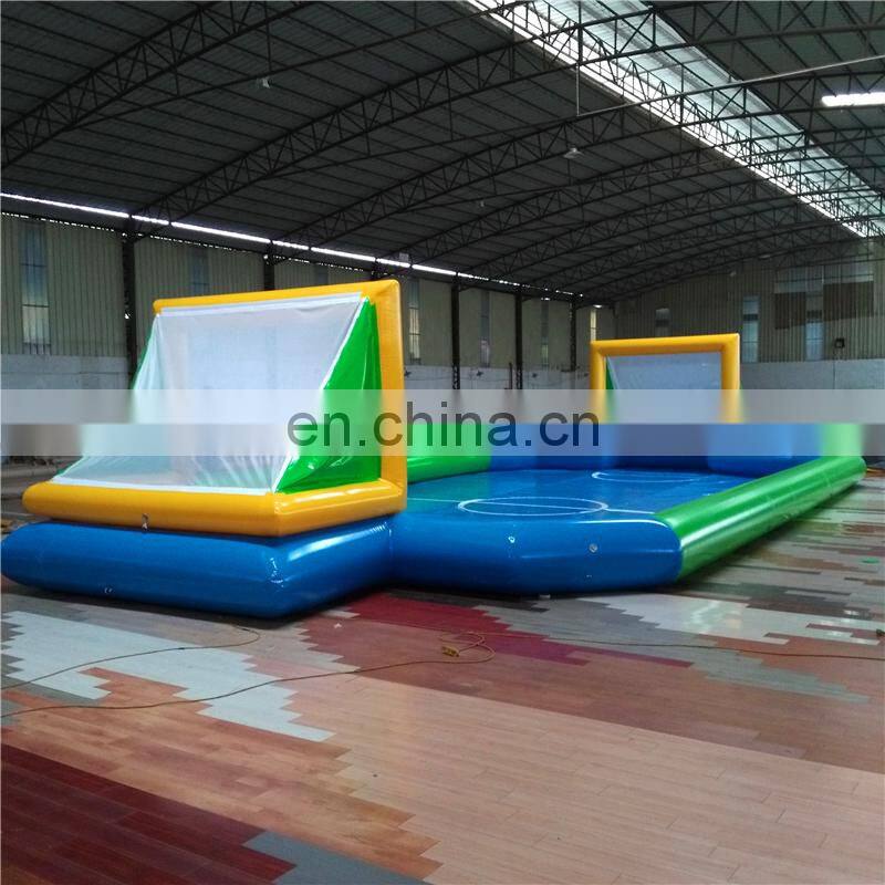 Mobile air frame pop up inflatable soap slippy football filed for sale
