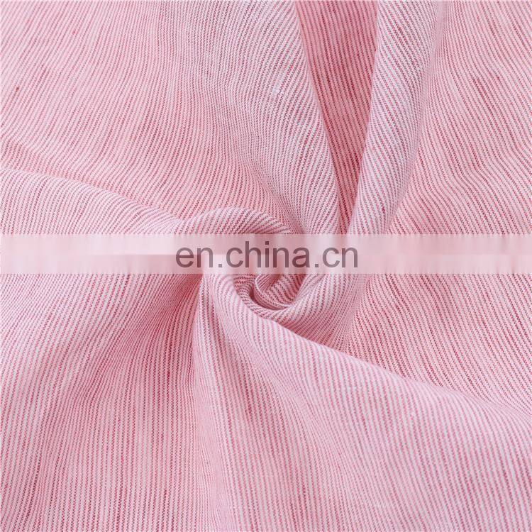 100% Linen Light Weight Yarn Dyed Stripe Fabric