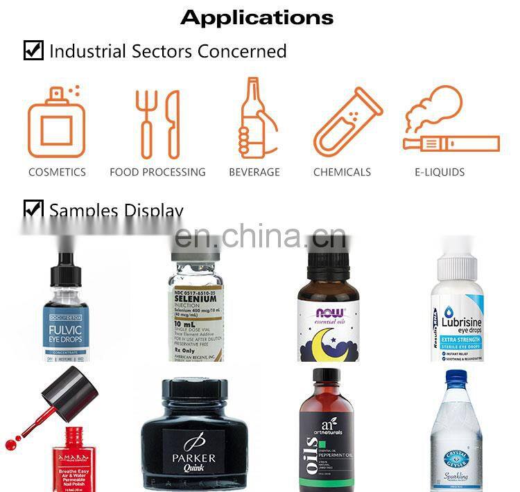 High quality automatic filling capping and labeling machine for glass bottle nail polish 15ml 20ml