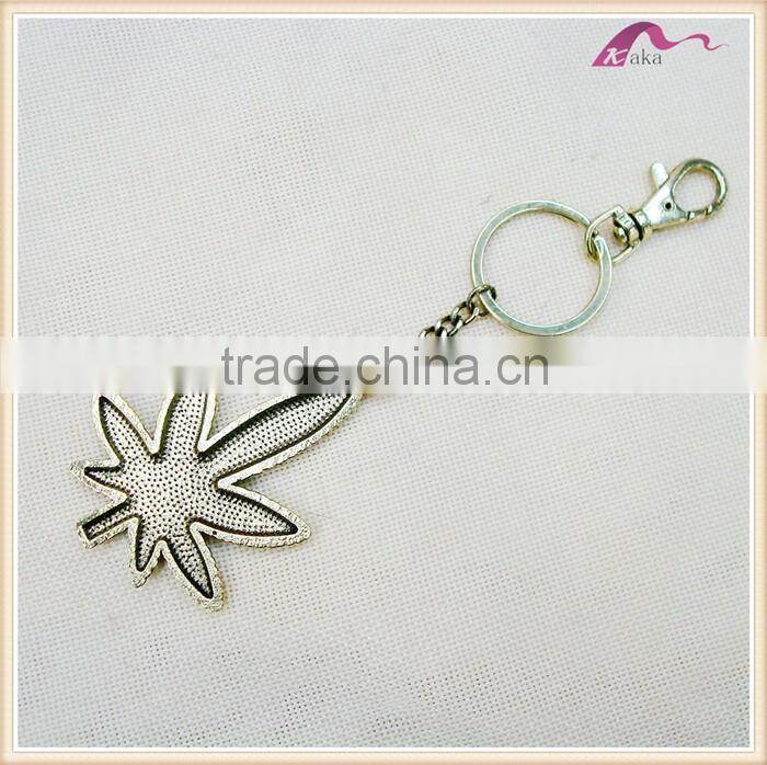 Personalized Cheap Metal Custom Leaf Keychain