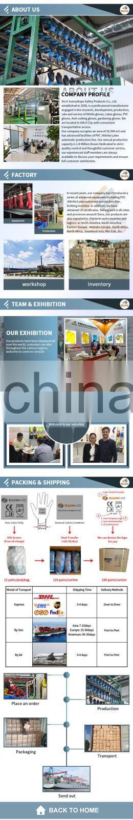 Nitrile Garden gloves for work 13 gauge floral Iiner with Nitrile touch coated on palm and fingers safety gloves Colored gloves