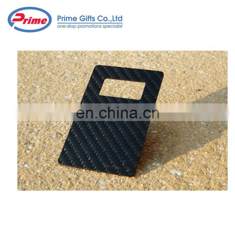 Custom Business Card Shaped Carbon Fiber Bottle Opener
