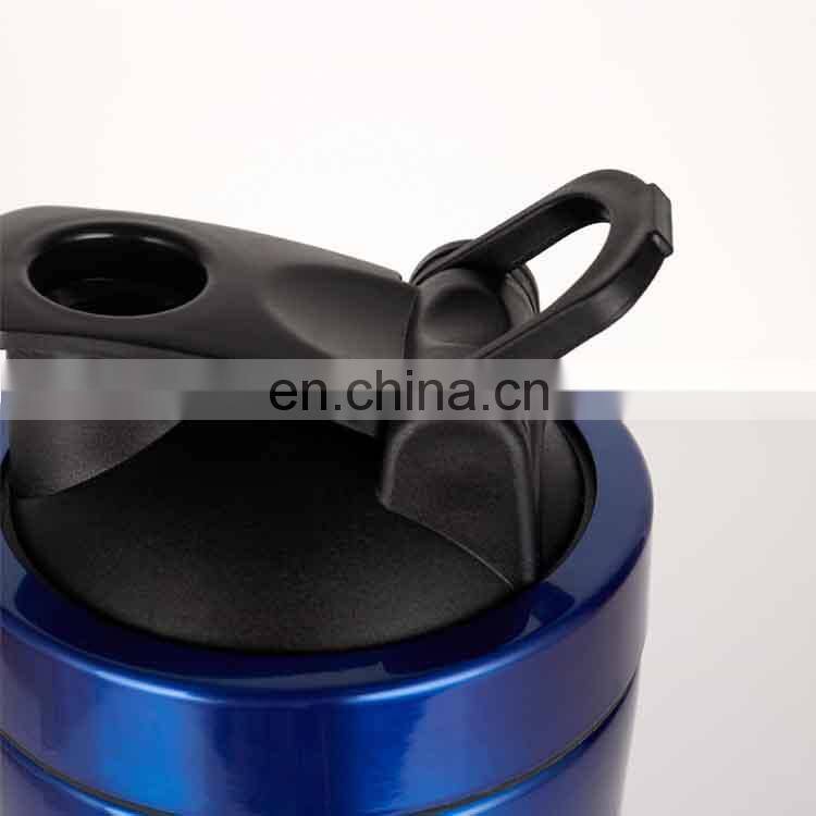 Custom Logo Colorful 1L Stainless Steel Gym Protein Shaker Bottle