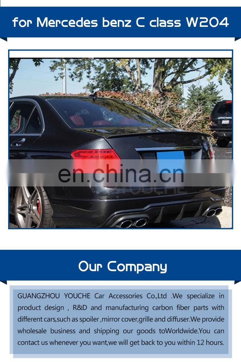 W204 Rear Lip Diffuser for Mercedes C Class W204 C300 M Sport C63 Style PP Diffuser 2012-2014