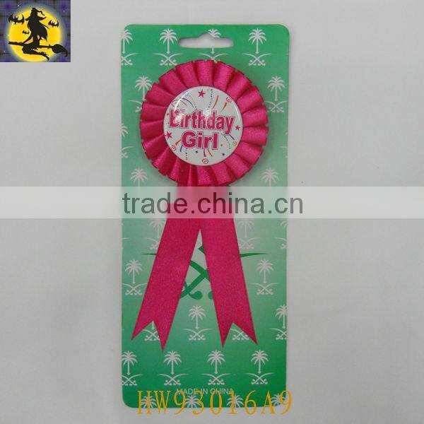 Hot Pink Birthday Badge Designed for Birthday Girl