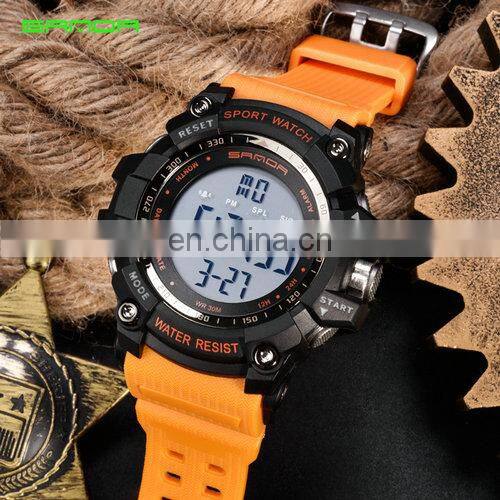 SANDA 359 Hot Selling Design Cheap Price Men Sport LED Light Watches Silicon Band Watch