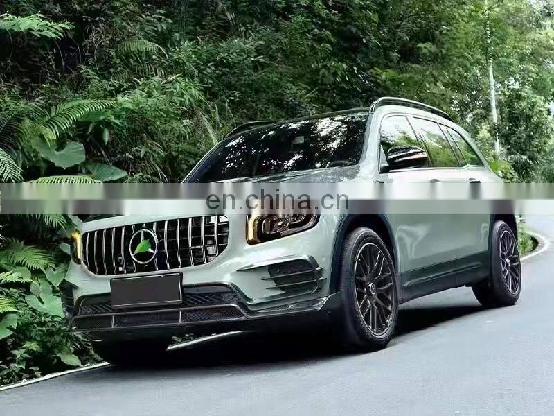 Runde Carbon Fiber For Mercedes-Benz GLB X247 Body Kit Front Lip Rear Lip Hood Cover Grille Exhaust Wind Knife Mirror Shell