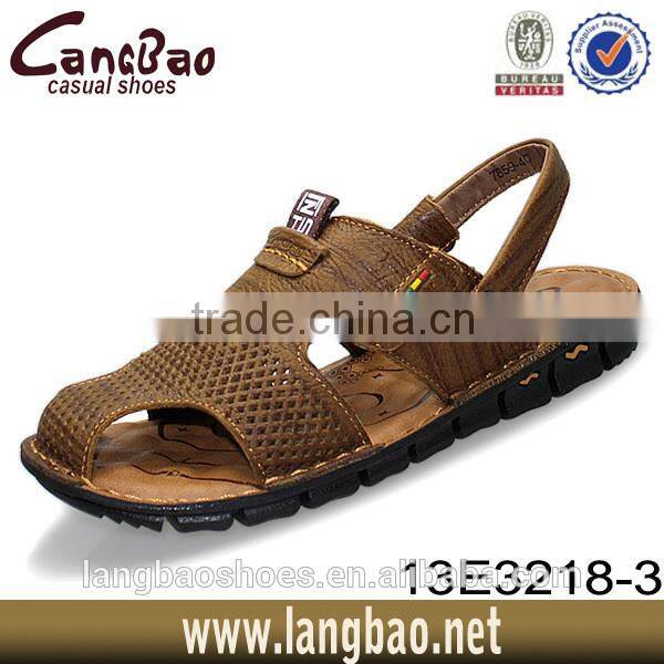 genuine leather handmade comfortable men sandals 2016