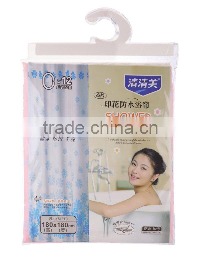 PEVA Bathroom hooks shower curtain