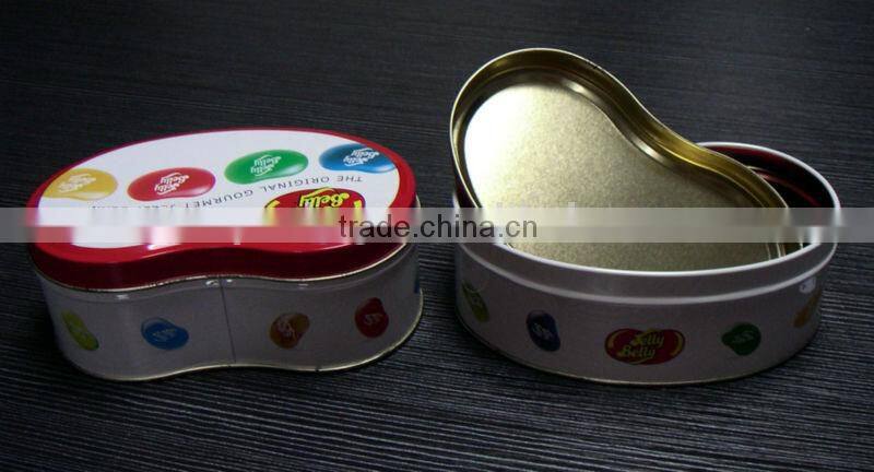 jelly bean special shape candy tin box
