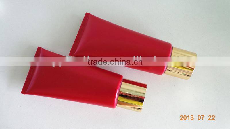 100g soft tube,plastic tube for cosmetic packaging with new style acrylic cap