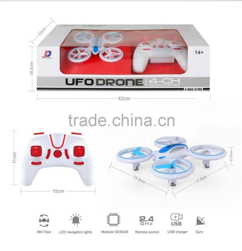 minitudou 2.4G 4CH rc quadcopter with round strobe light UFO rtf 398