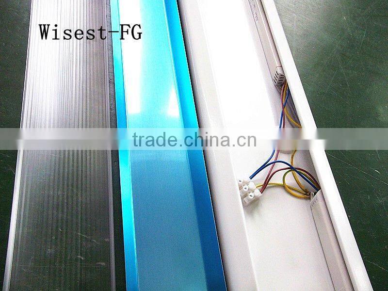 t5/t8 double tube fluorescent light fixture 2x36w with pc cover