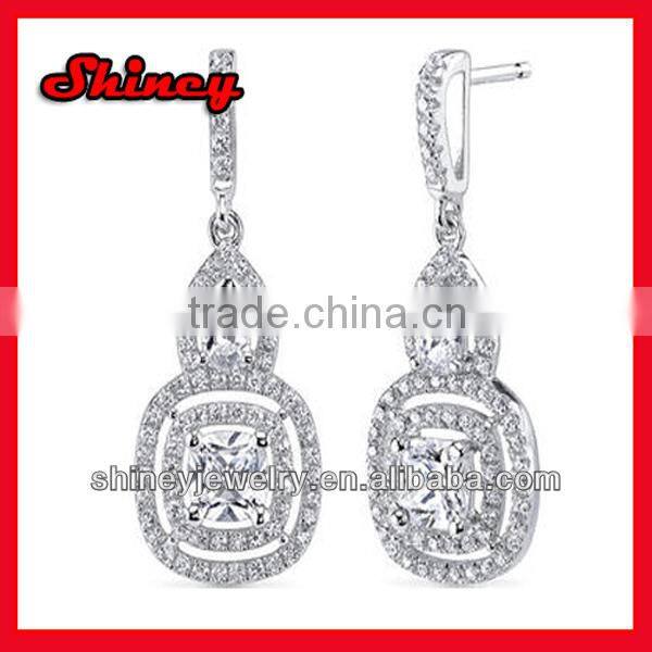 18k gold big XL earring for men,micro pave gold earring