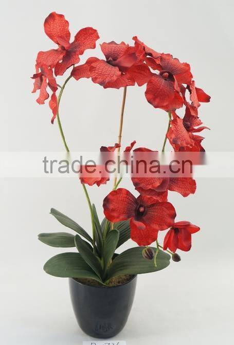 Best selling imitation bonsai orchid/artificial flower making/fabric flower/china artificial flowers