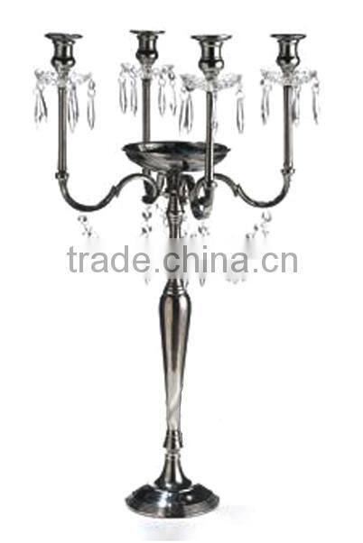 Silver & black Candelabra for wedding Decoration