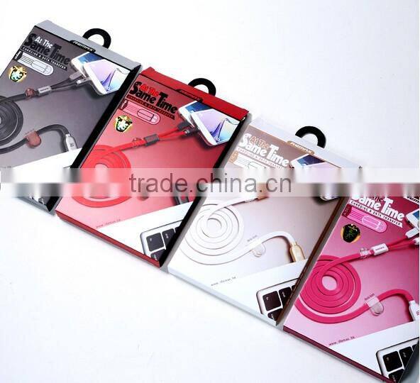 Remax 2 in 1 USB cable charge cable for both micro and iphone