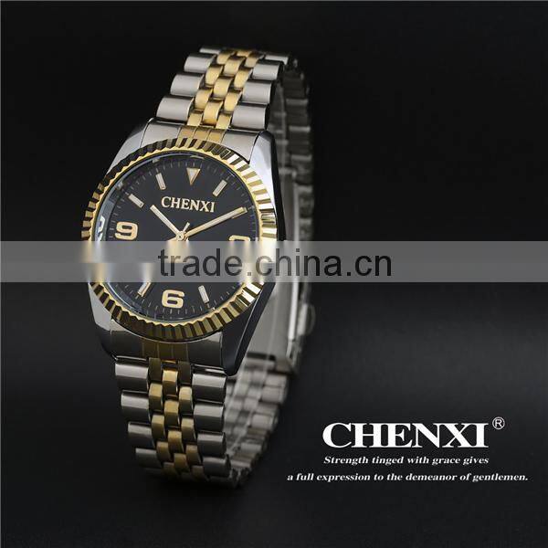 Super Big Deal Fashion Men's Watch Luxury Men Watches Cheap Custom Gold Watches 2 Tone Color Stainless Steel Quartz Watch