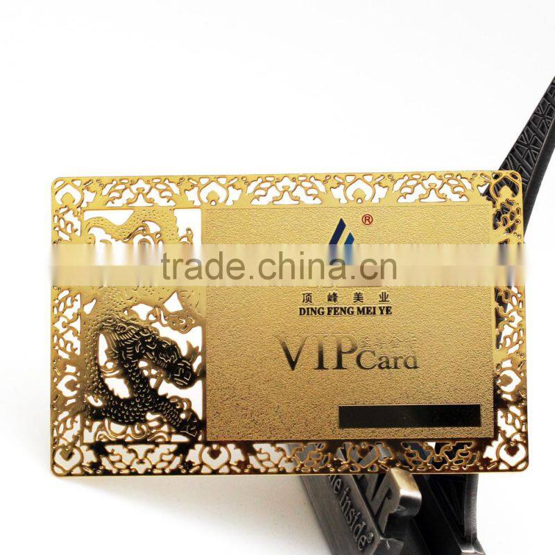 custom brass etch metal invitation card