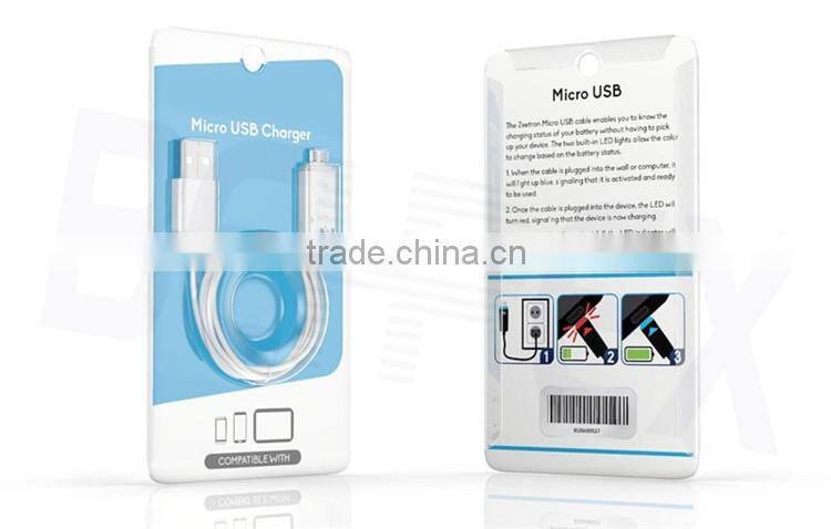 Glow in Dark Visible Colorful USB Data Charging Cable with LED