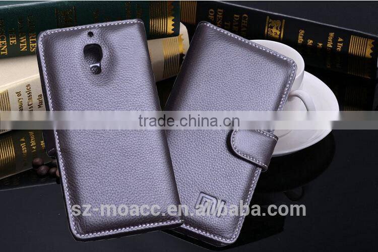 Flip Genuine leather wallet case for xiaomi mi4 with card slots
