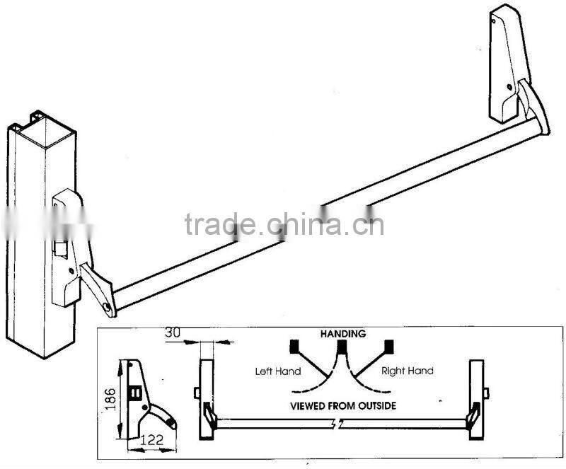 India UL Cross Bar Panic Exit Device