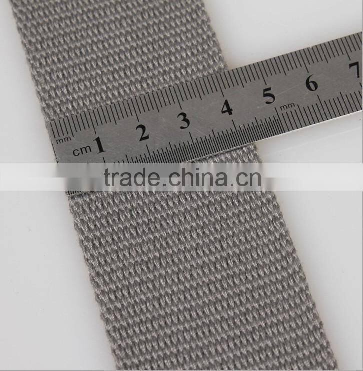 4.3cm grey polyester cotton beads pattern webbing