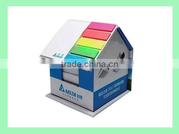 Wholesale colorful paperboard house shaped sticky note pad