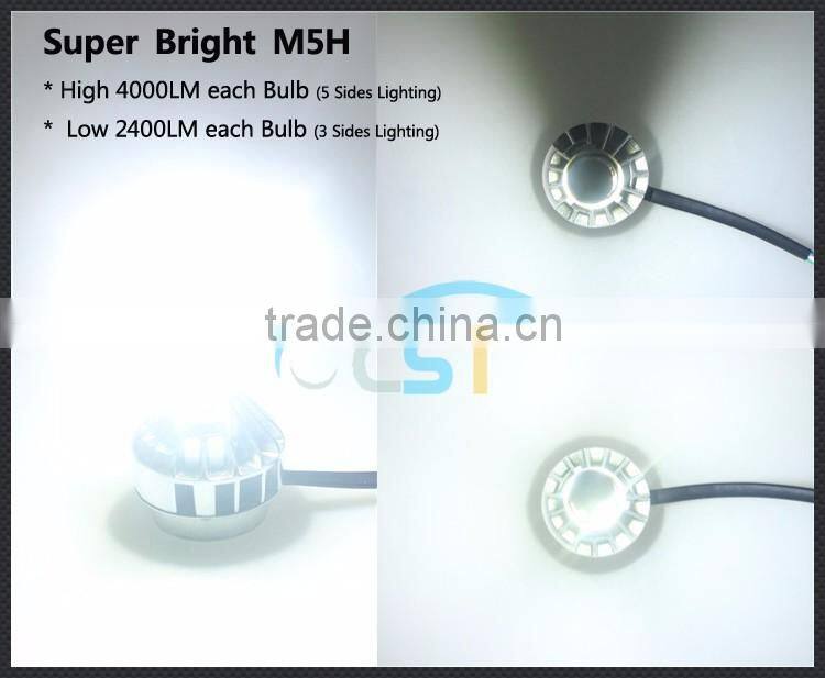 High quality fan design 9600LM super bright 12V 24V led motorcycle headlight