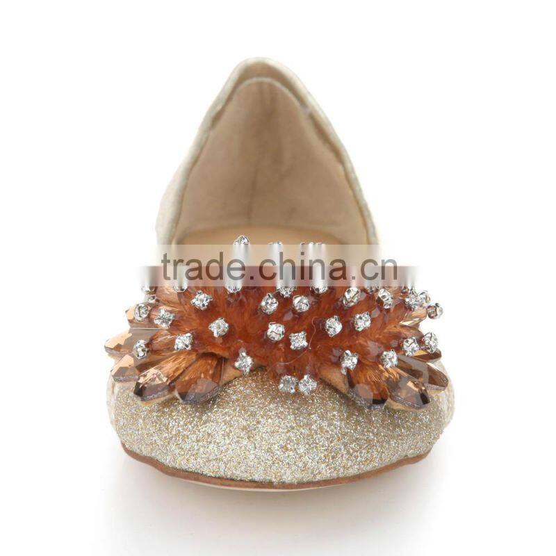 2015 New Custom Made High Quality Real Leather Women Casual Flat Shoe Factory
