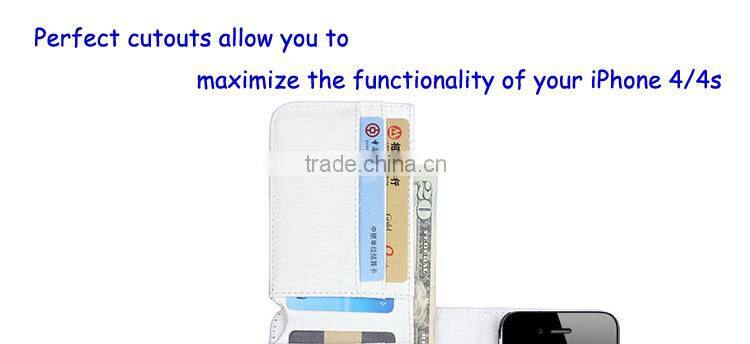 Accessories For Bags Litchi Grain Leather Clutch Bag Case PU Leather Phone Cases For iphone 4/4s Accesories Mobile Phone Cover