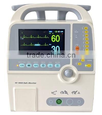 HD-9000D hospital medical monophasic external difibrillator monitor(ECG/ RESP)
