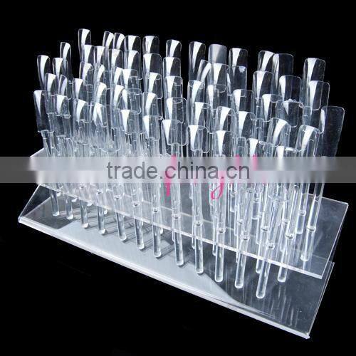 Good quality acrylic nail tools acrylic holes clear nail tips display 64