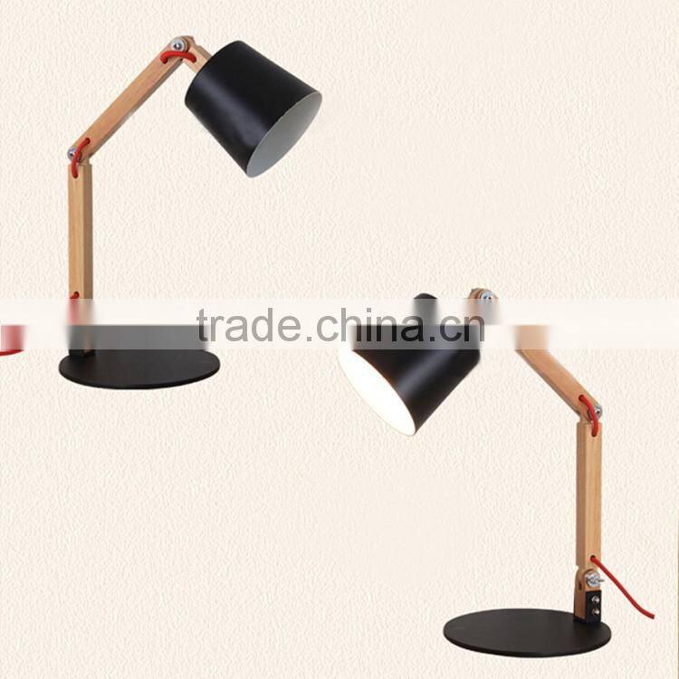 Ash wood lighting table lamp foldable pole table light for interior