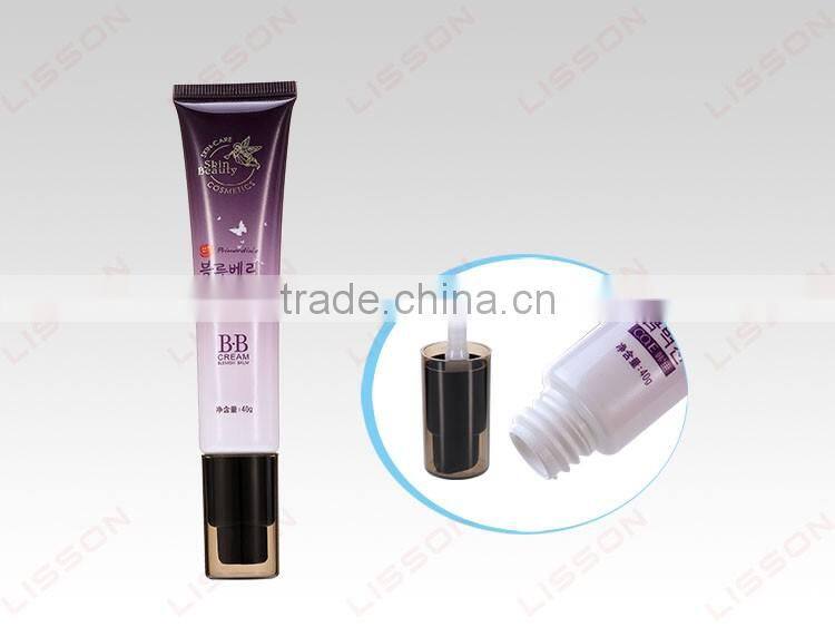 Round Bb Cream Plastic Tube With Pump Head