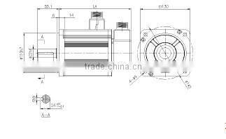 1.5KW 130mm ac servo motor and drive for cnc machine