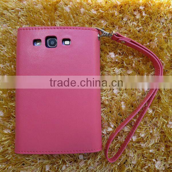 mini I9300 wallet case for Samsung GALAXY S3 hot selling