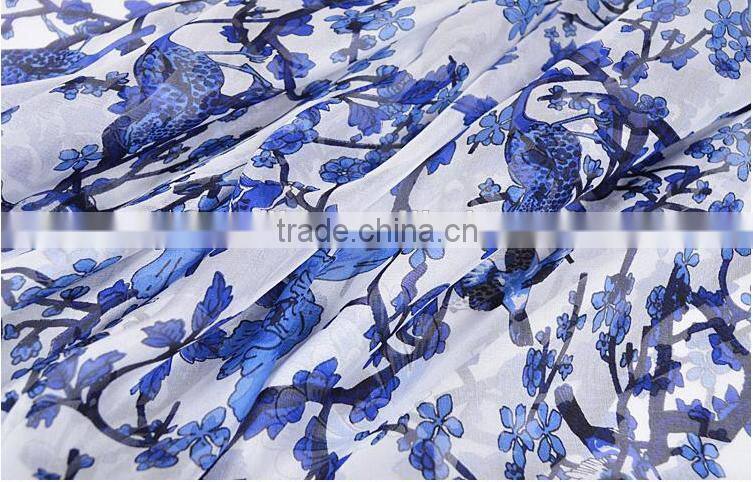 Quality and quantity assured silk chiffon floral printed fabric
