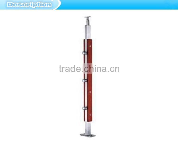 stairs wood balcony balustrade/stainless steel wood balcony balustrade RP-632