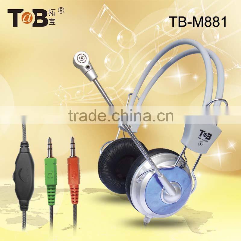 Hot new products for 2015 free sample computer accessory for dubai computer double jack headphones TB-M881
