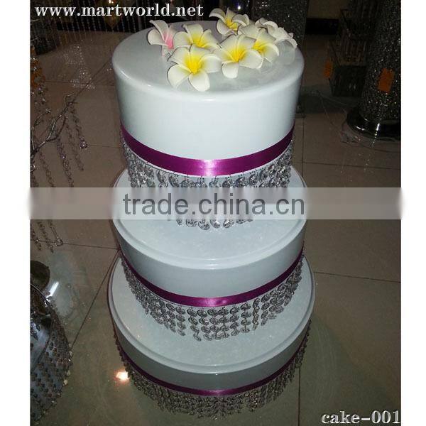 Elegant 3-tier crystal cake cake stand for home/party/hotel/banquet/wedding decoration (Cake-001)