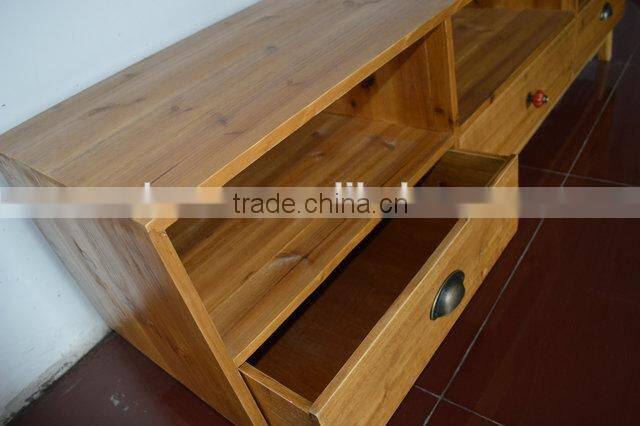 Shabby chic vintage French antique wooden TV table for living room