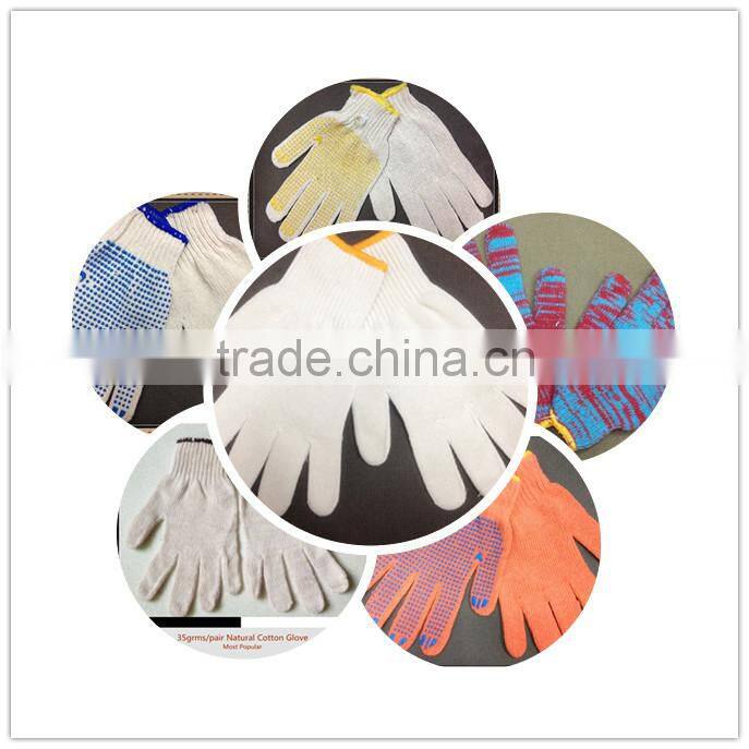 PVC Dotted White Hand Cotton Gloves/ working gloves/ safety gloves