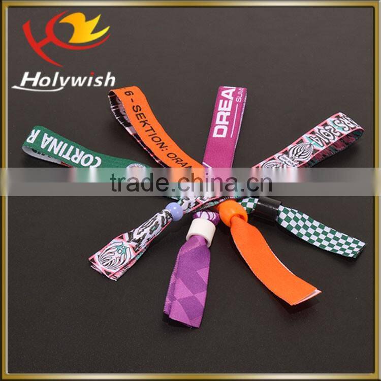 New style custom music festival fabric vip entrance wristband