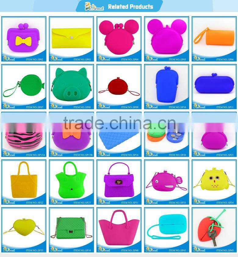 Promotional cheap reusable silicone wholesale lady handbag