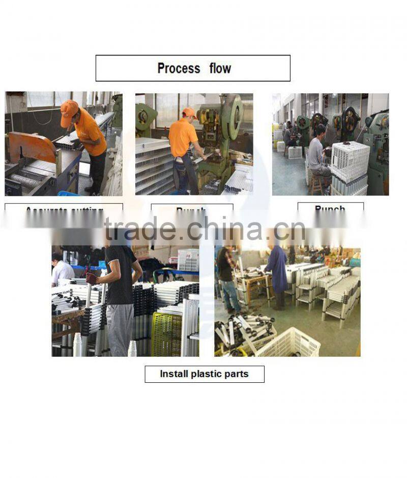 YK Best sale 13 steps flexible nonslip strong aluminum warehouse ladder