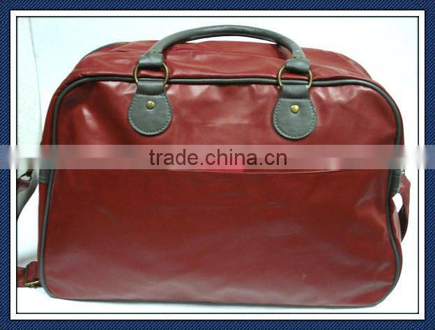 Leather weekend bag travel bag